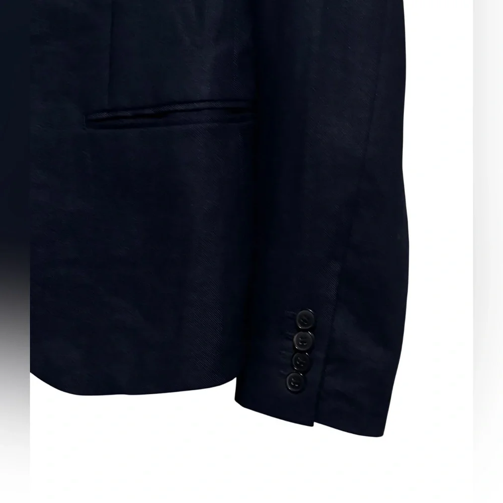 J. Crew Men’s Navy Blue Blazer, Size 4. 100% Linen. NWOT
